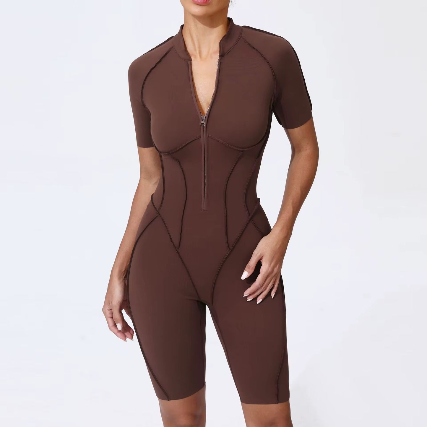 Sculpt Romper- Short Sleeve Solid